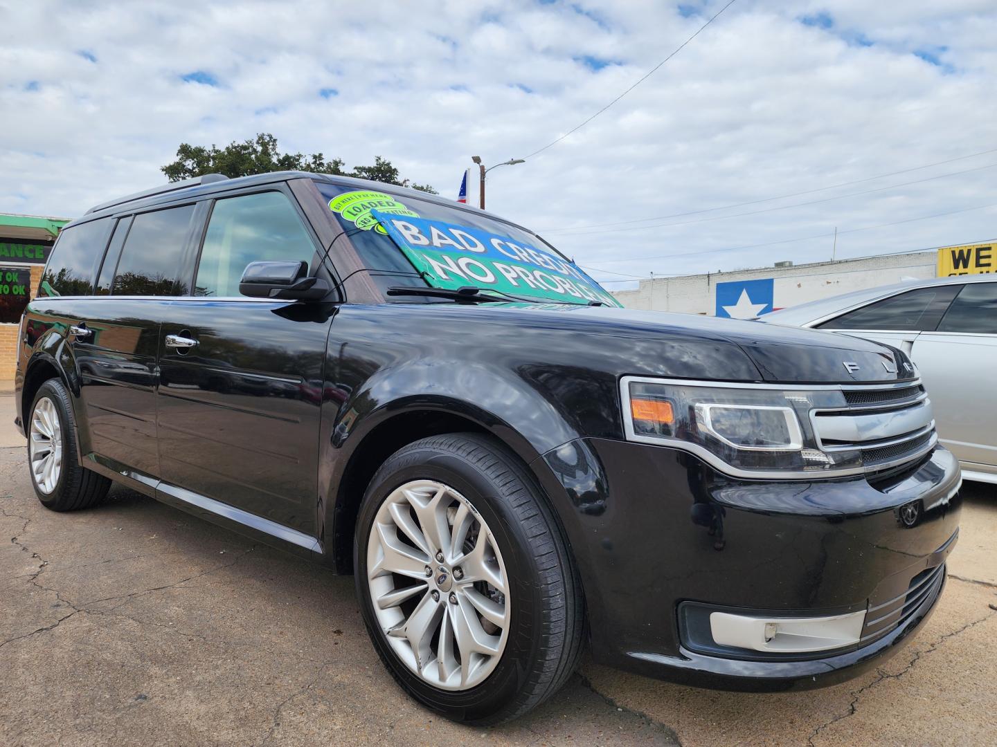 2014 BLACK Ford Flex Limited (2FMGK5D8XEB) with an 3.5L V6 DOHC 24V engine, 6-Speed Automatic Overdrive transmission, located at 2660 S.Garland Avenue, Garland, TX, 75041, (469) 298-3118, 32.885551, -96.655602 - Photo#1